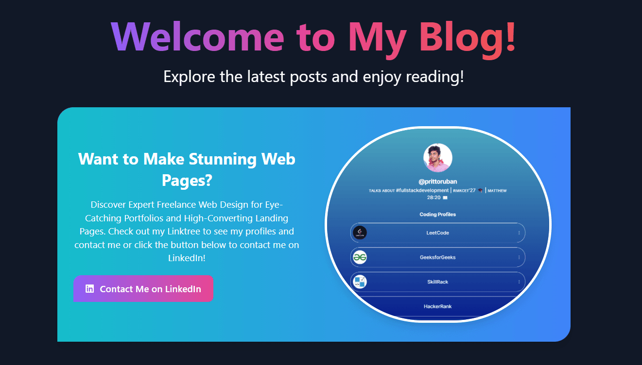 Personal Blog Application